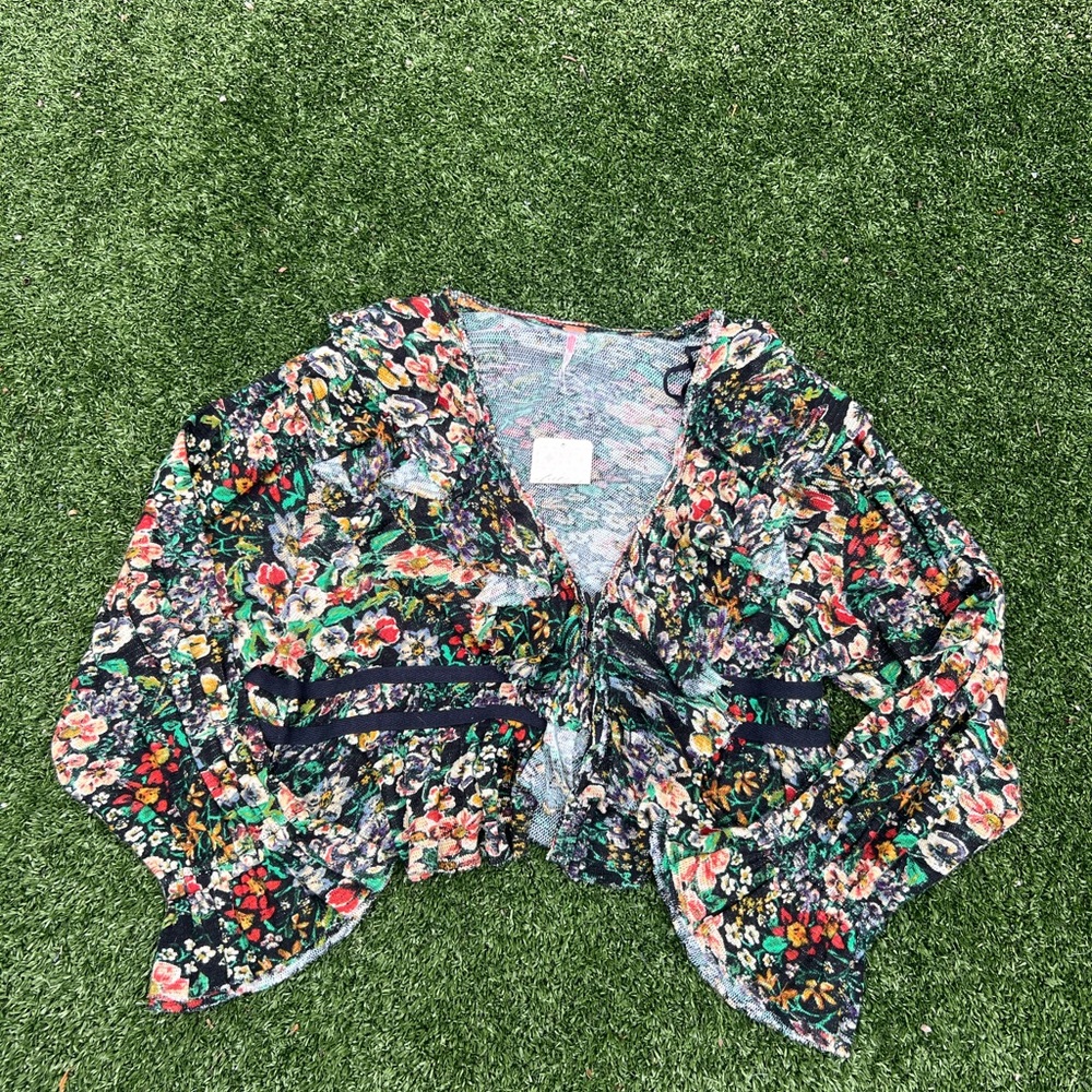 Free People Multicolor Floral Blouse